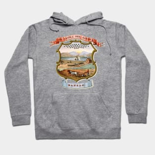 1876 Kansas Coat of Arms Hoodie